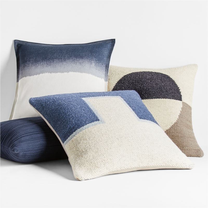 Correto 22"x15" Indigo Textured Pillow Cover - Image 1