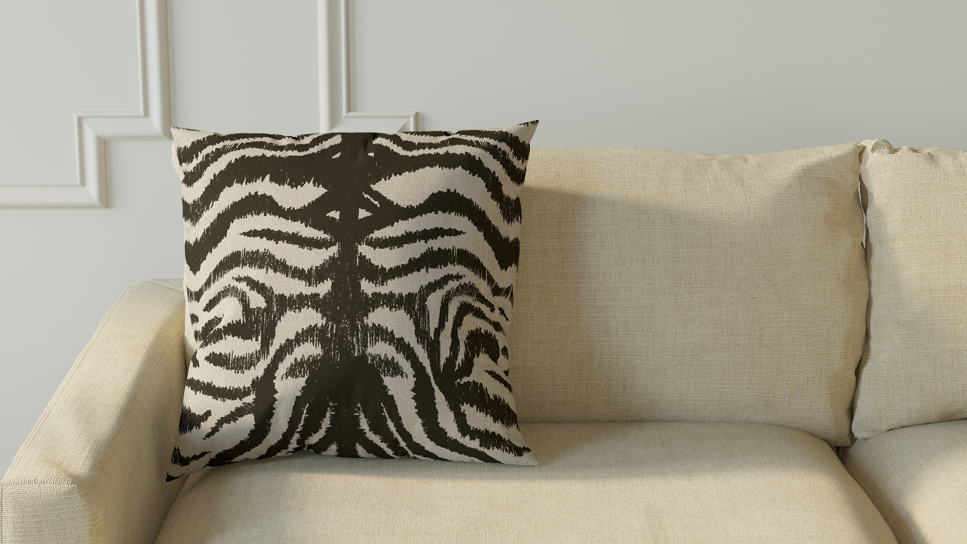 Throw Pillow 20", Zebra, 20" x 20" - Image 3