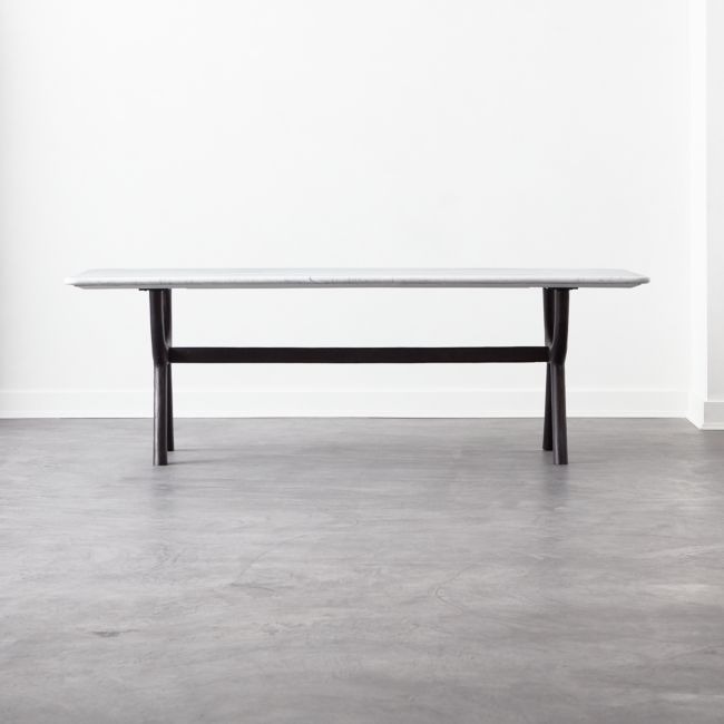 Sierra Cast Metal and Marble Dining Table - Image 0