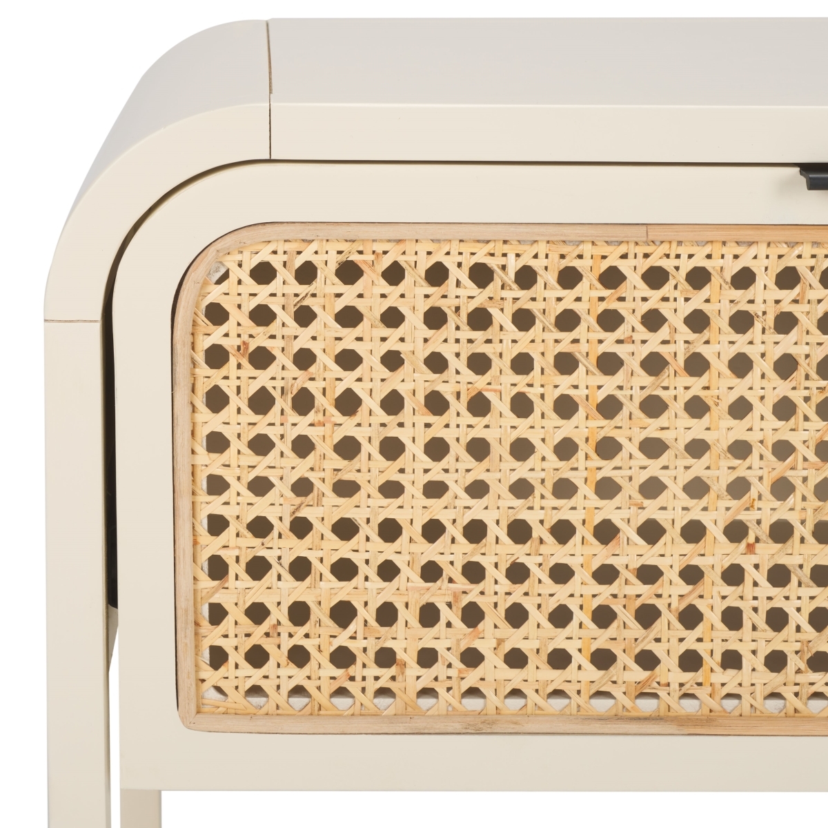 Yunis 1 Drawer Nightstand - White / Natural - Safavieh - Image 2