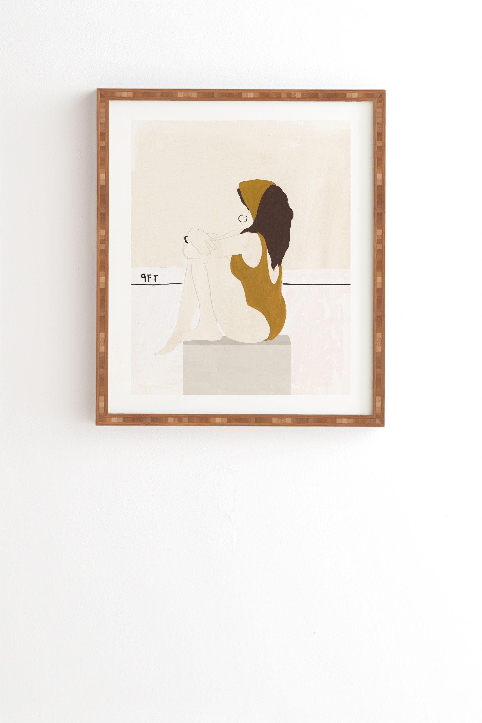 A Deep Dive by Megan Galante - Framed Wall Art Bamboo 11" x 13" - Image 0