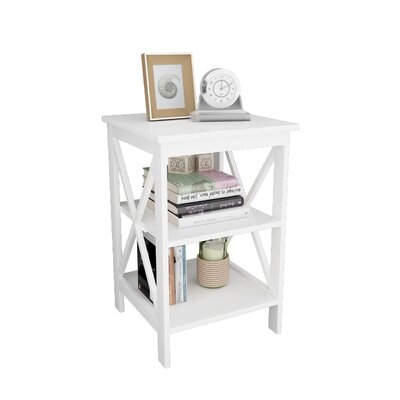 Nightstand Bedside Table End Table Coffee Table Side Table Sofa Table With 3-Tier Shelf - Image 0
