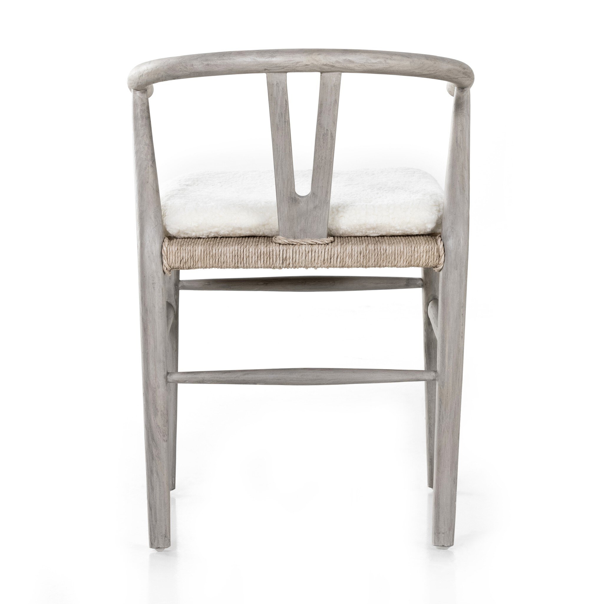 Muestra Dining Chair W/ Cushion - Cream Shorn Sheepskin - Image 4