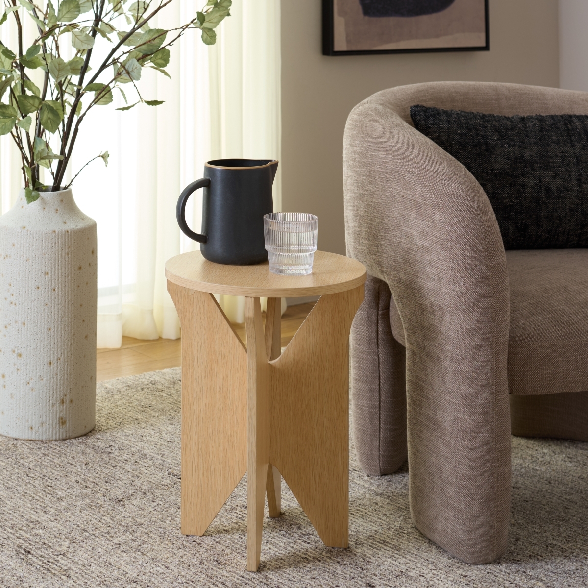 Elken Accent Table - Sand - Safavieh - Image 1