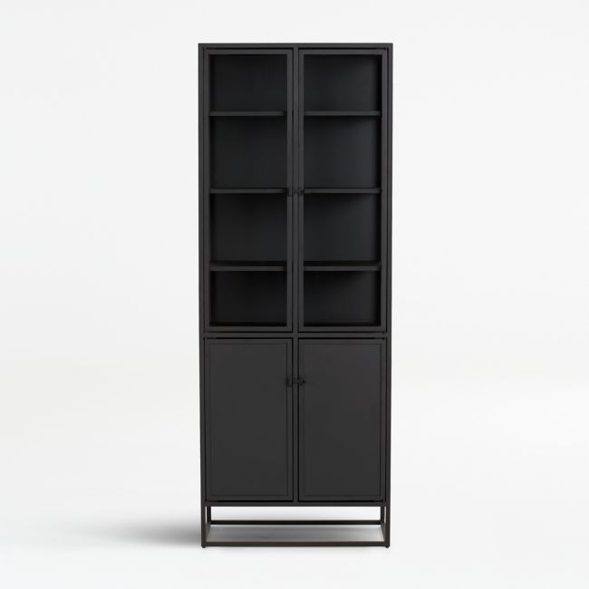 Casement Black Tall Storage Cabinet - Image 0