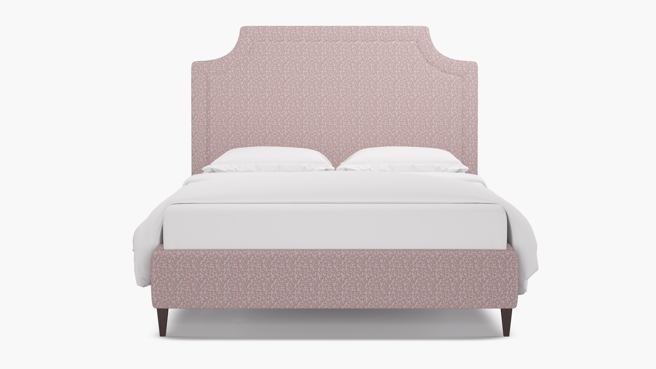 Deco Bed, Flamingo Hele Bay, Espresso Square Tapered Leg, Twin - Image 0