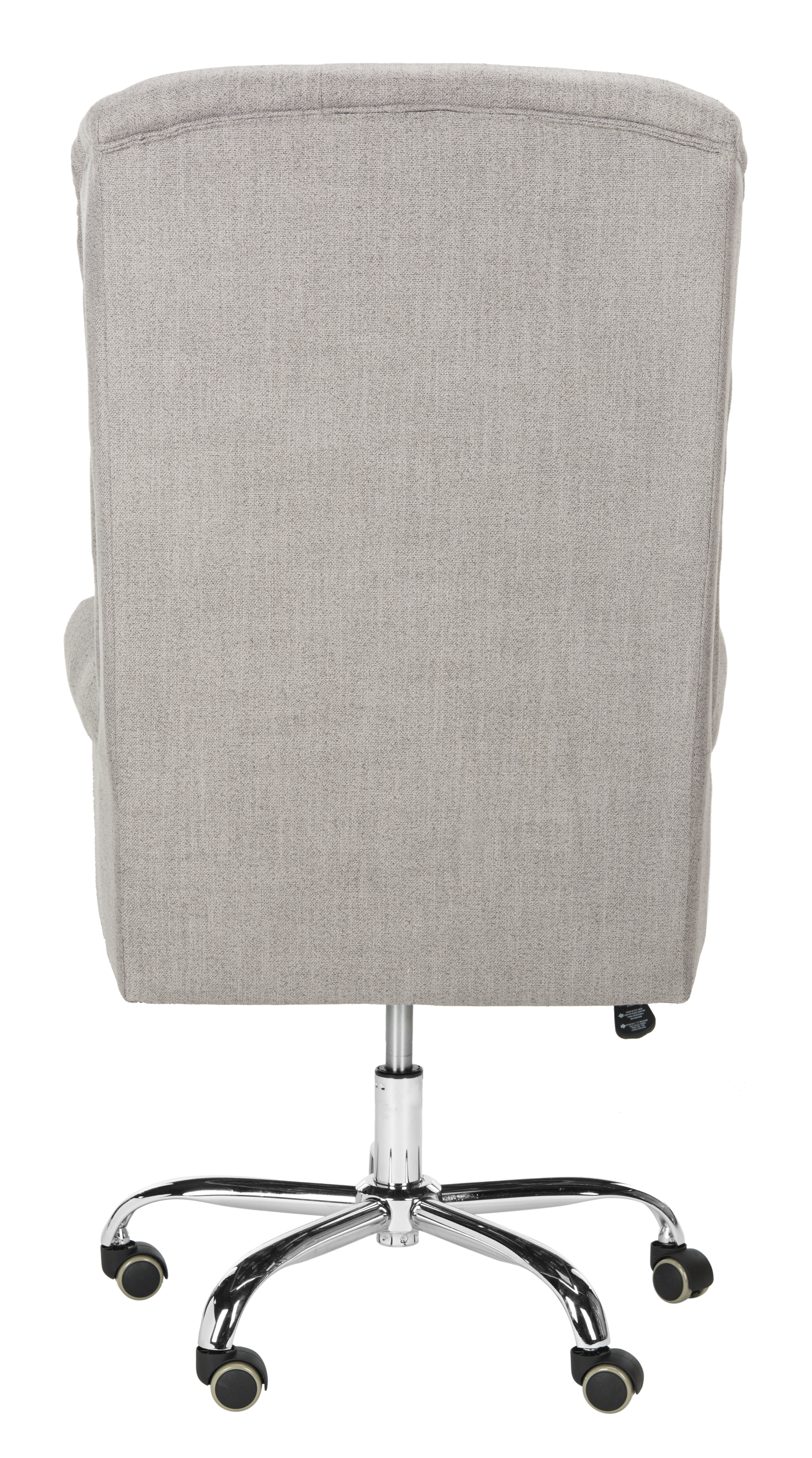 Ian Linen Chrome Leg Swivel Office Chair - Grey/Chrome - Arlo Home - Image 3