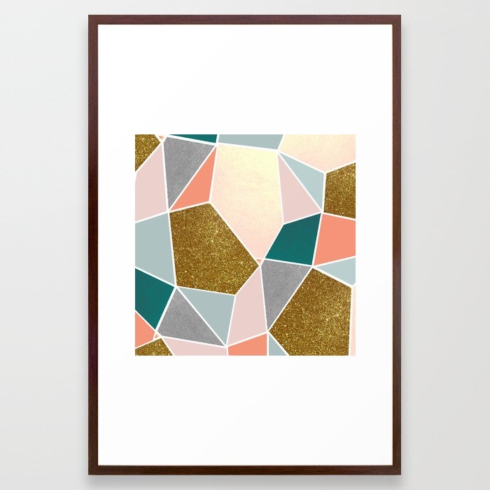 Geometric #society6 #decor #buyart Framed Art Print by 83 Oranges Free Spirits - Conservation Walnut - Large 24" x 36"-26x38 - Image 0