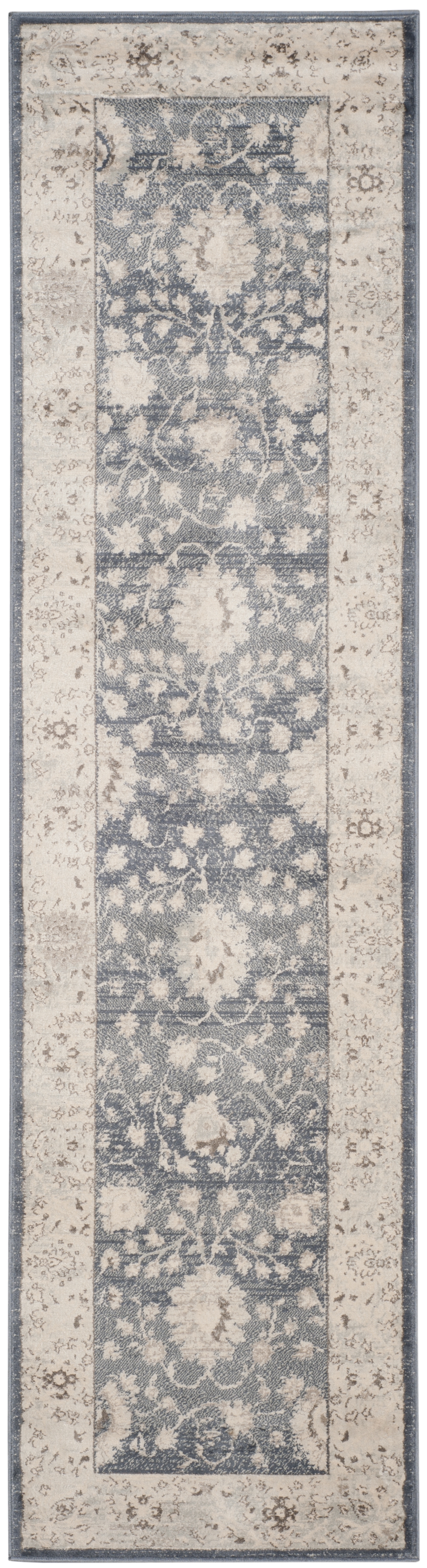 Arlo Home Woven Area Rug, VTG440G, Dark Blue/Cream,  2' 2" X 8' - Image 0