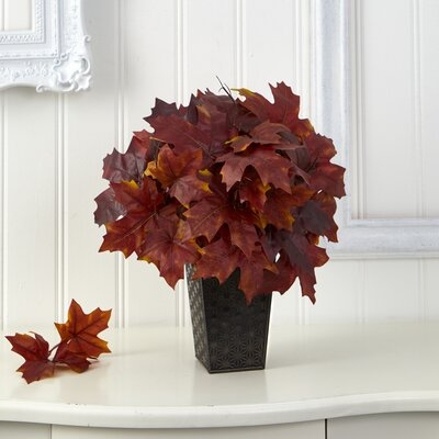18" Artificial Maple Plant in Planter - Image 0