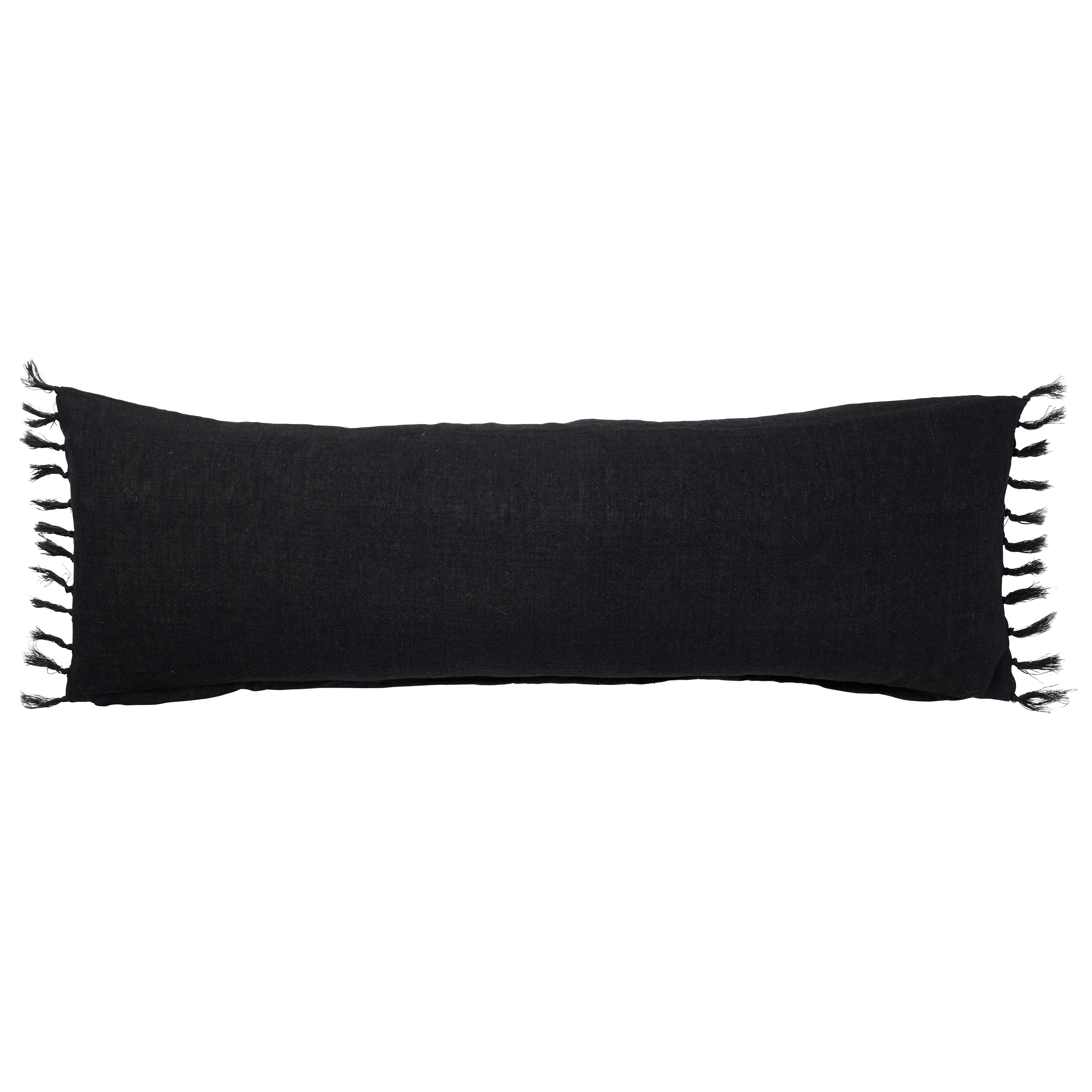 Majere JEM01 Handmade Solid Navy Lumbar Pillow Cover (13"x40") - Image 0