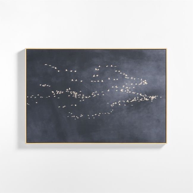 "Heading South" Blue Canvas 51"x35" Framed Wall Art Print - Image 0