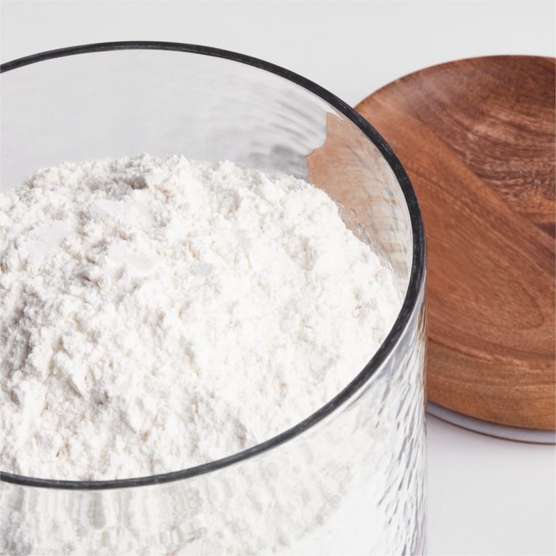 Cooper 5 Lb Extra-Large Glass Canister with Wood Lid - Image 1