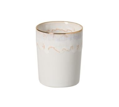 Casafina Taormina Stoneware Waste Basket, White and Gold - Image 4