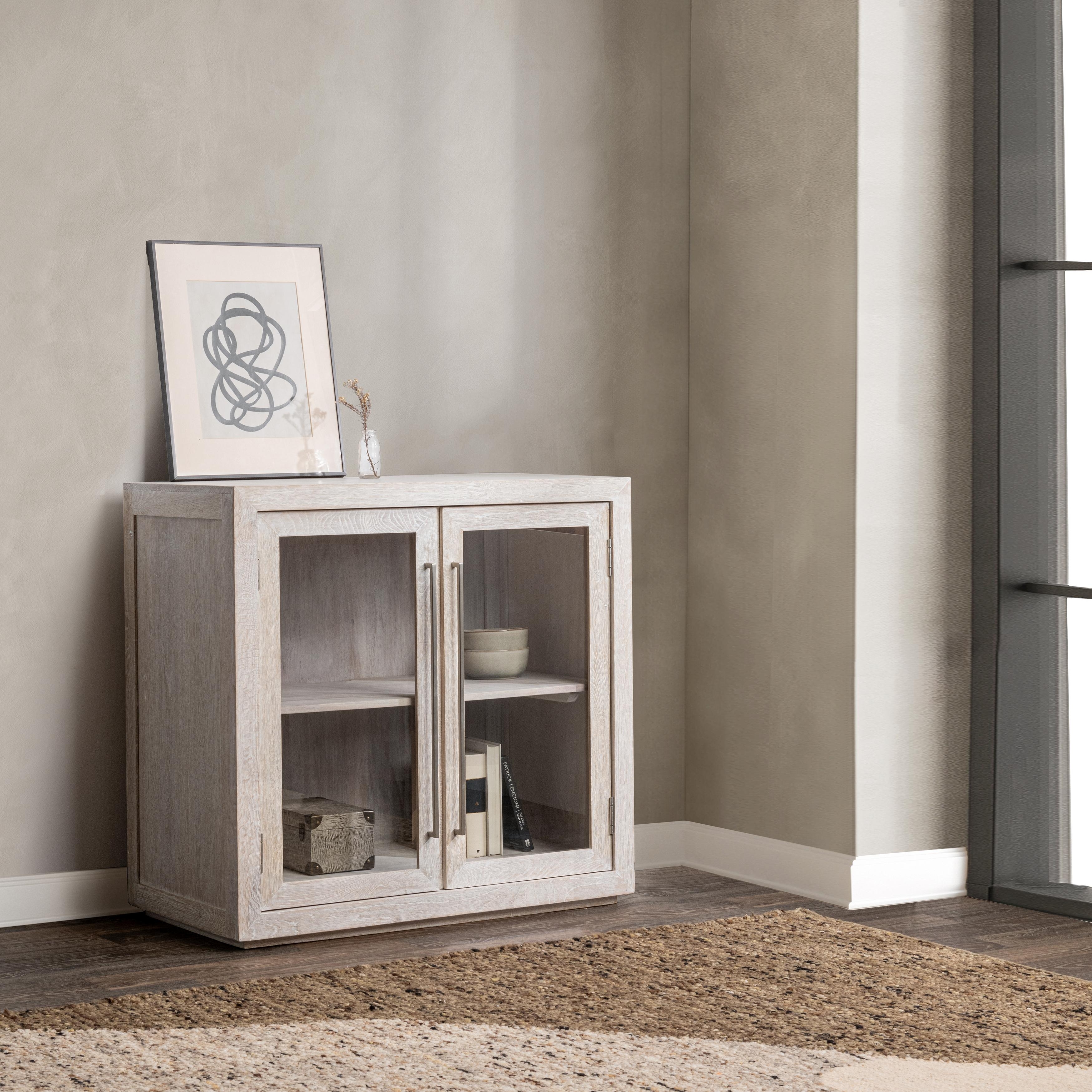 Bradley Oak Wood 2Dr Cabinet White Wash - Image 8