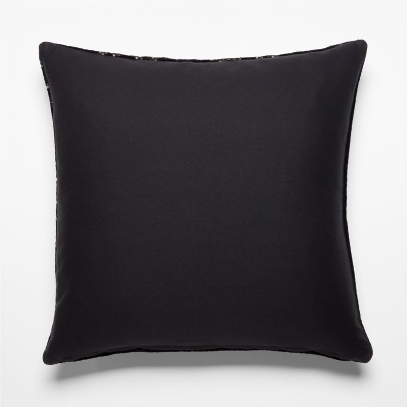 Stella Black Jute Throw Pillow with Down-Alternative Insert 20" - Image 3