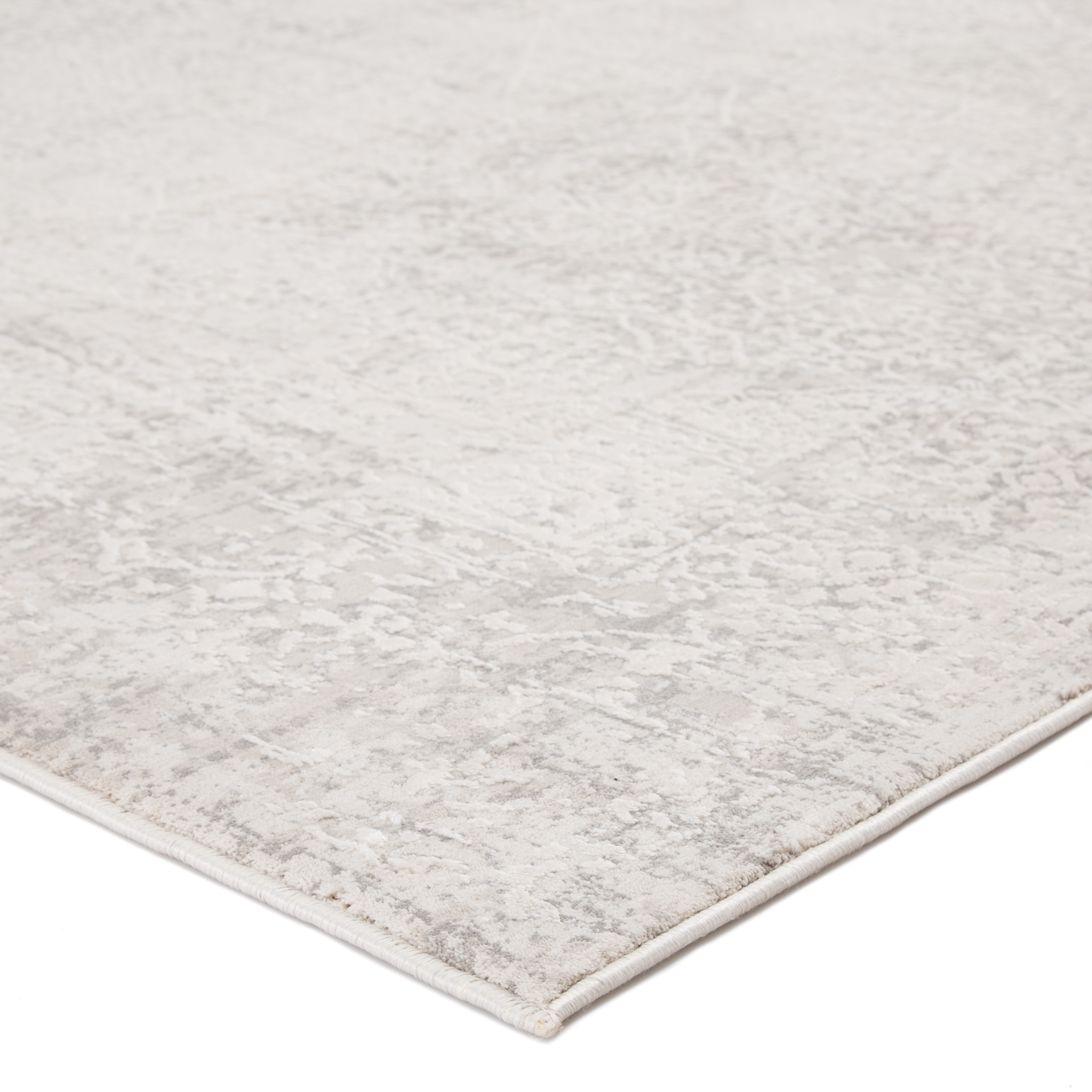 Lianna Abstract Silver/ White Area Rug (4'X6') - Image 1