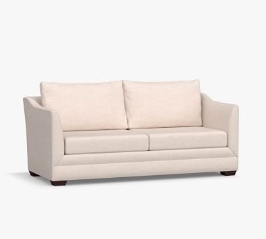 Celeste Upholstered Sleeper Sofa, Memory Foam Cushions, Twill White - Image 2