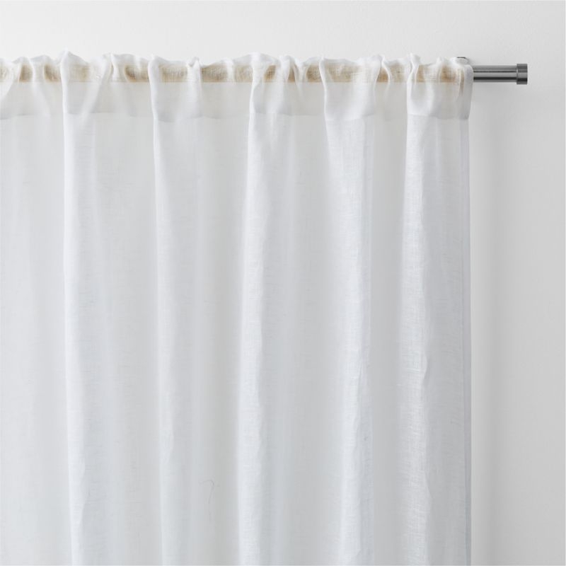 White European Flax ™-Certified Linen Sheer Window Curtain Panel 52"x96" - Image 4