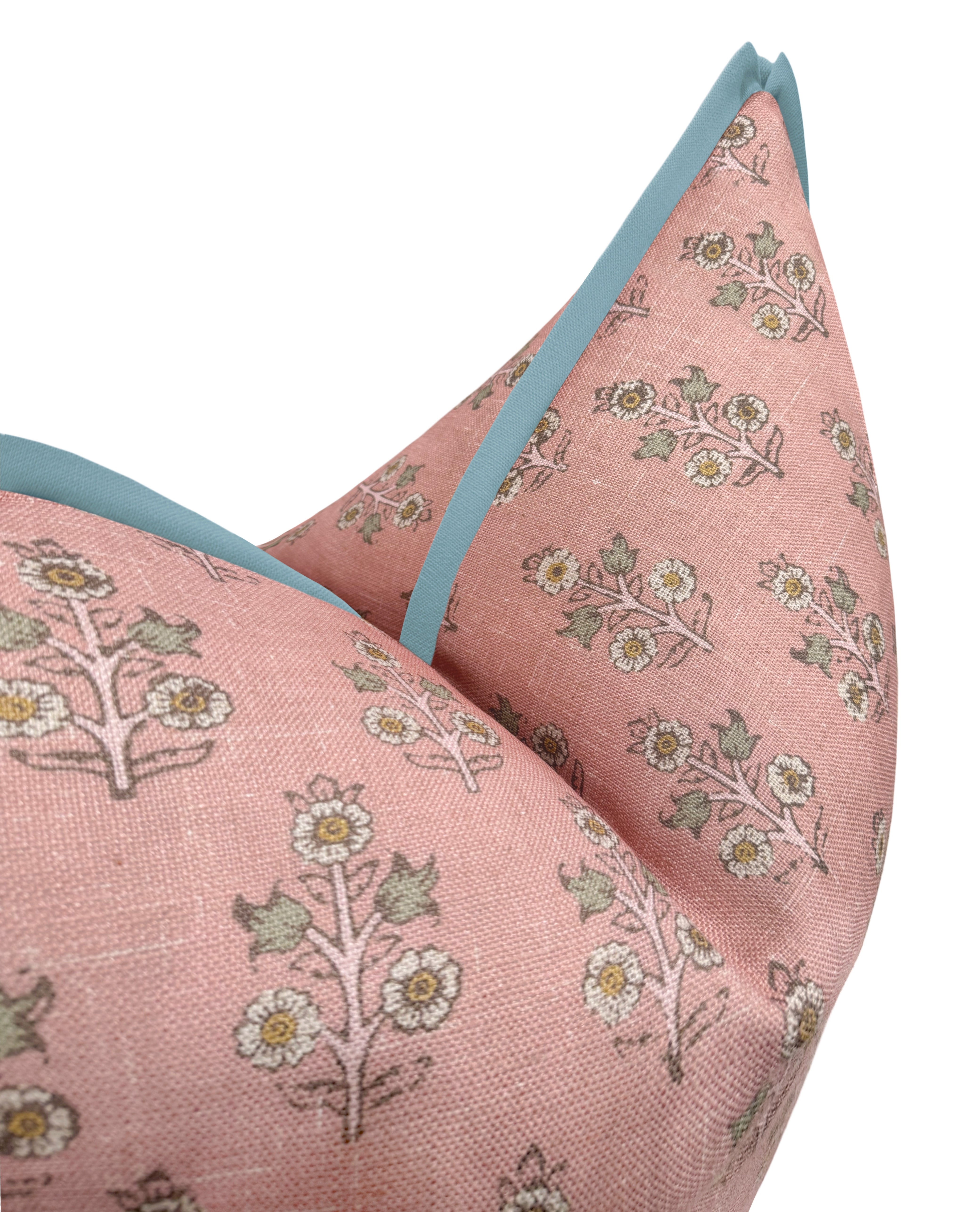 POPPY SPRIG // BLUSH | GP & J BAKER - LITTLE LUMBAR 12" X 18" / BUTTERFLY FLANGE / Hydrangea Blue - Image 0