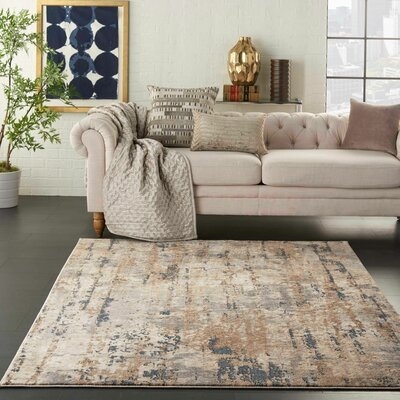 Addie Abstract Beige/Gray Area Rug - Image 0