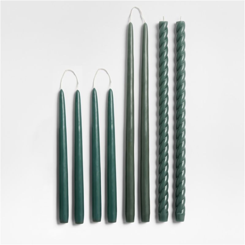 Duck Green Taper Candle Bundle, Set of 8 - Image 1