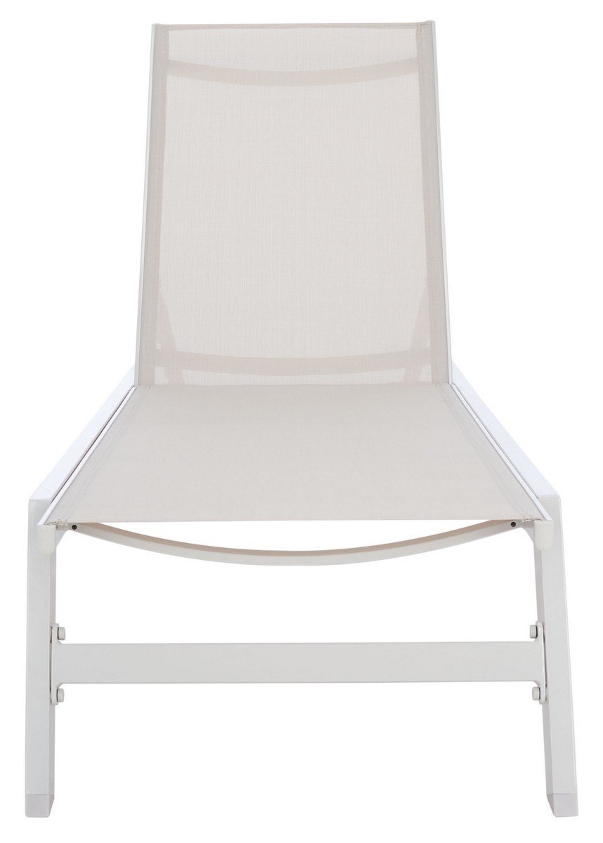 Fionne Sunlounger - White/Beige - Safavieh - Image 1
