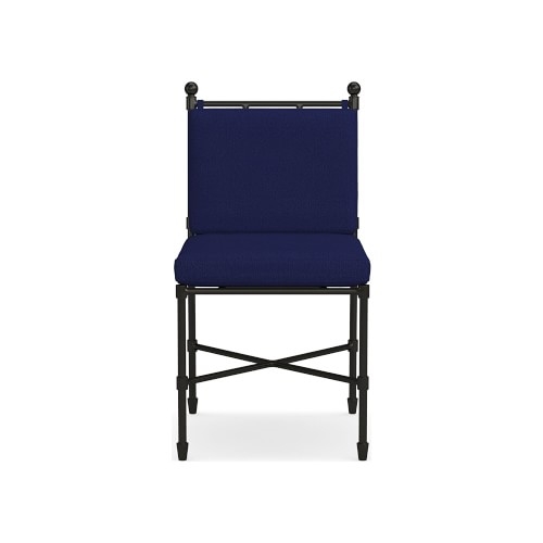 Calistoga Side Chair Cushion, Perennials Performance Basketweave, Navy - Image 0