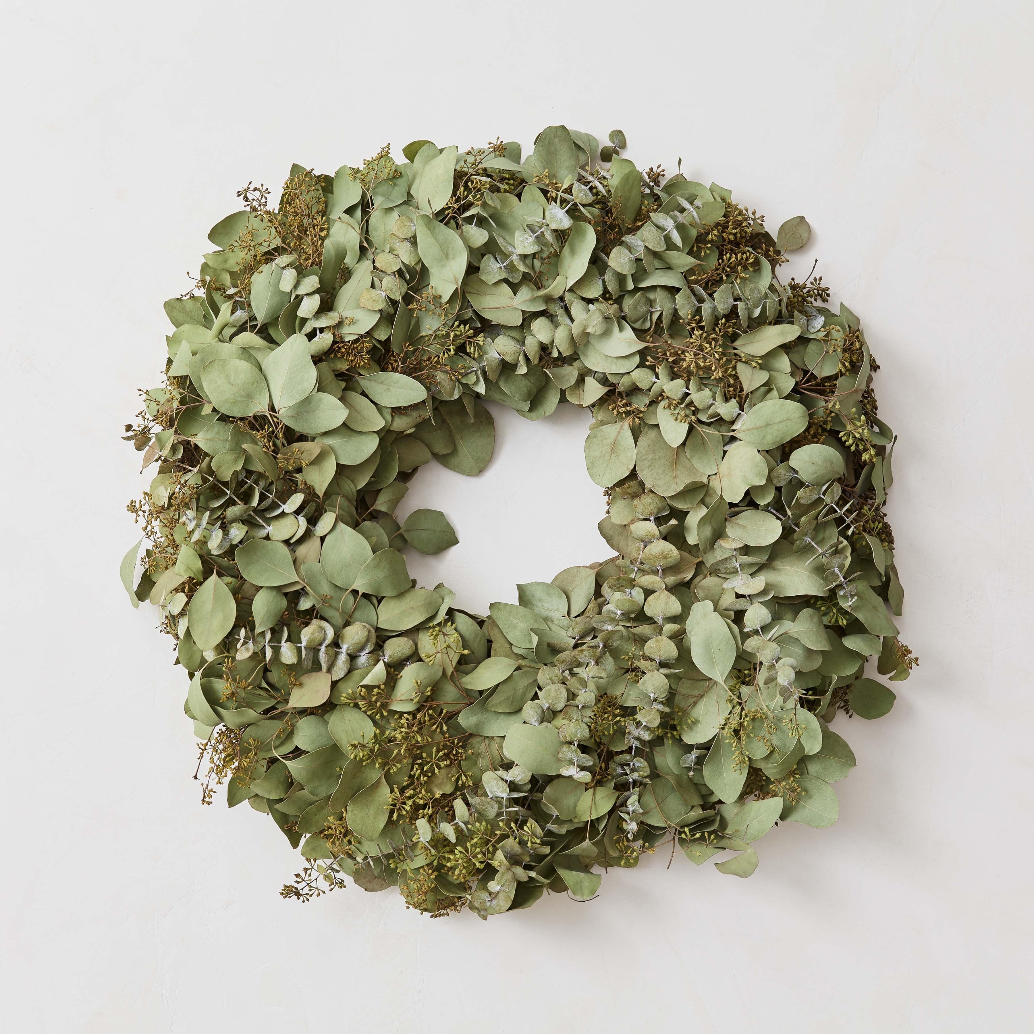 The Citizenry Fresh Eucalyptus Wreath | Medium | Sage - Image 0