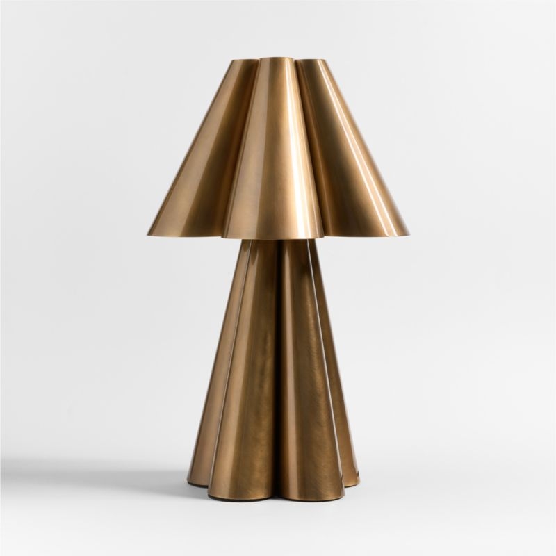 Amorata Brass Table Lamp with Brass Shade 29" - Image 3