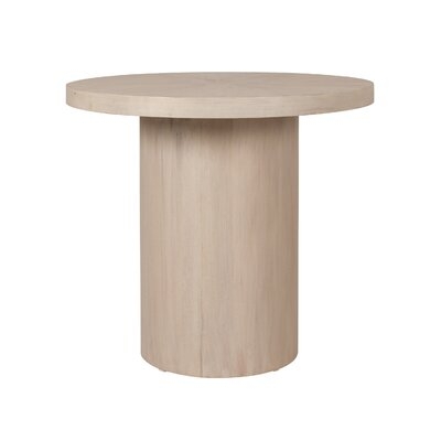 Jovel 24" Round Side Table, White Wash - Image 0