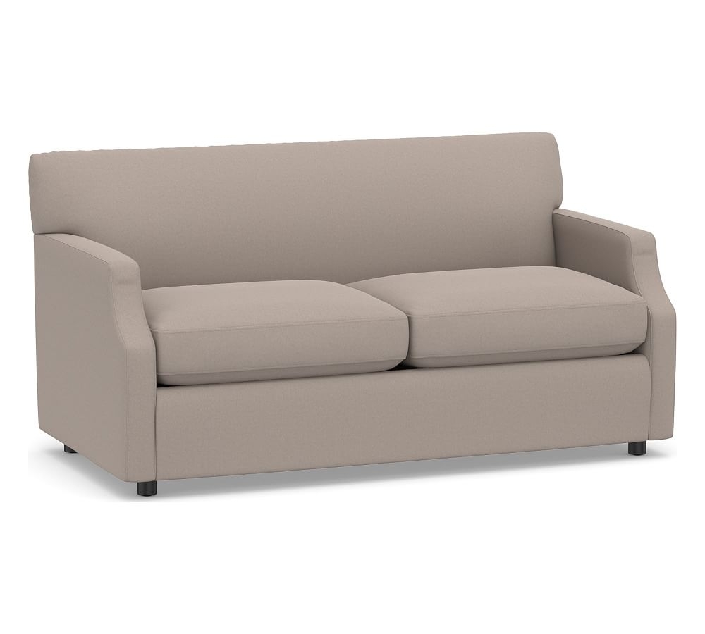 SoMa Hazel Upholstered Loveseat 61.5", Polyester Wrapped Cushions, Performance Everydayvelvet(TM) Carbon - Image 0