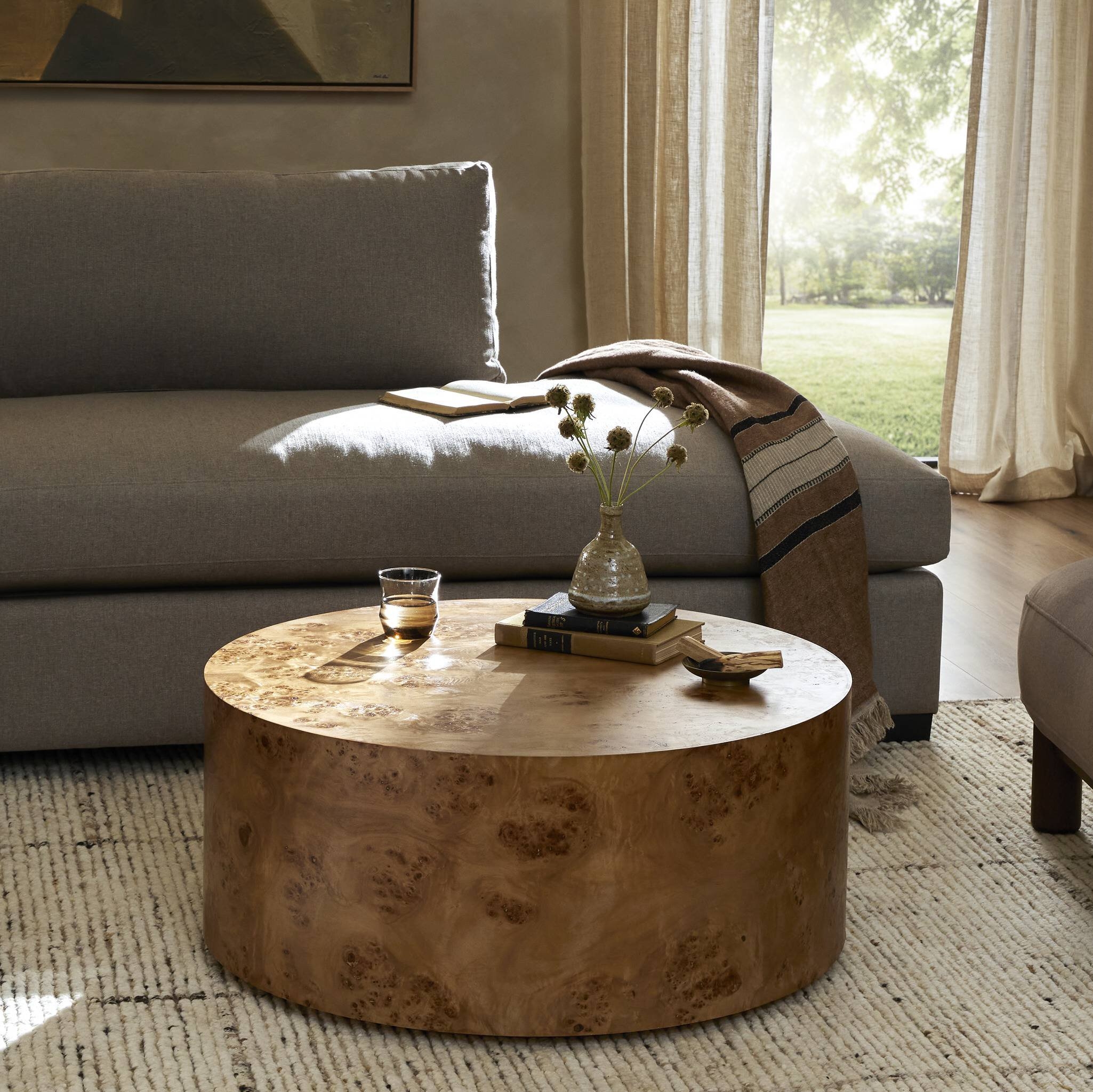 Caya Coffee Table - Caramel Burl - Image 11