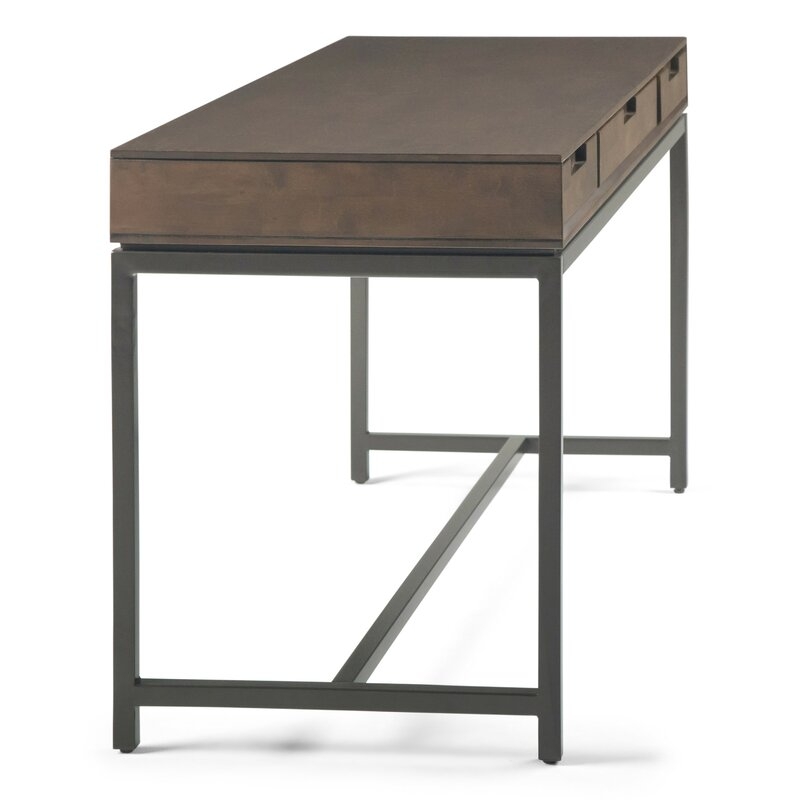 Bertello Solid Wood Desk, Walnut Brown - Image 7