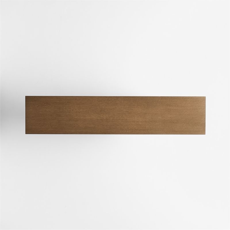 Bomen Asymmetrical Brown Oak Wood 66" Console Table - Image 2