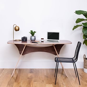 Simbly Desk + Kitchen Table, Walnut - Image 2