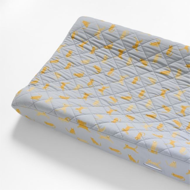 Stay Cool Little Leopards Organic Cotton Baby Changing Pad Cover - Image 0