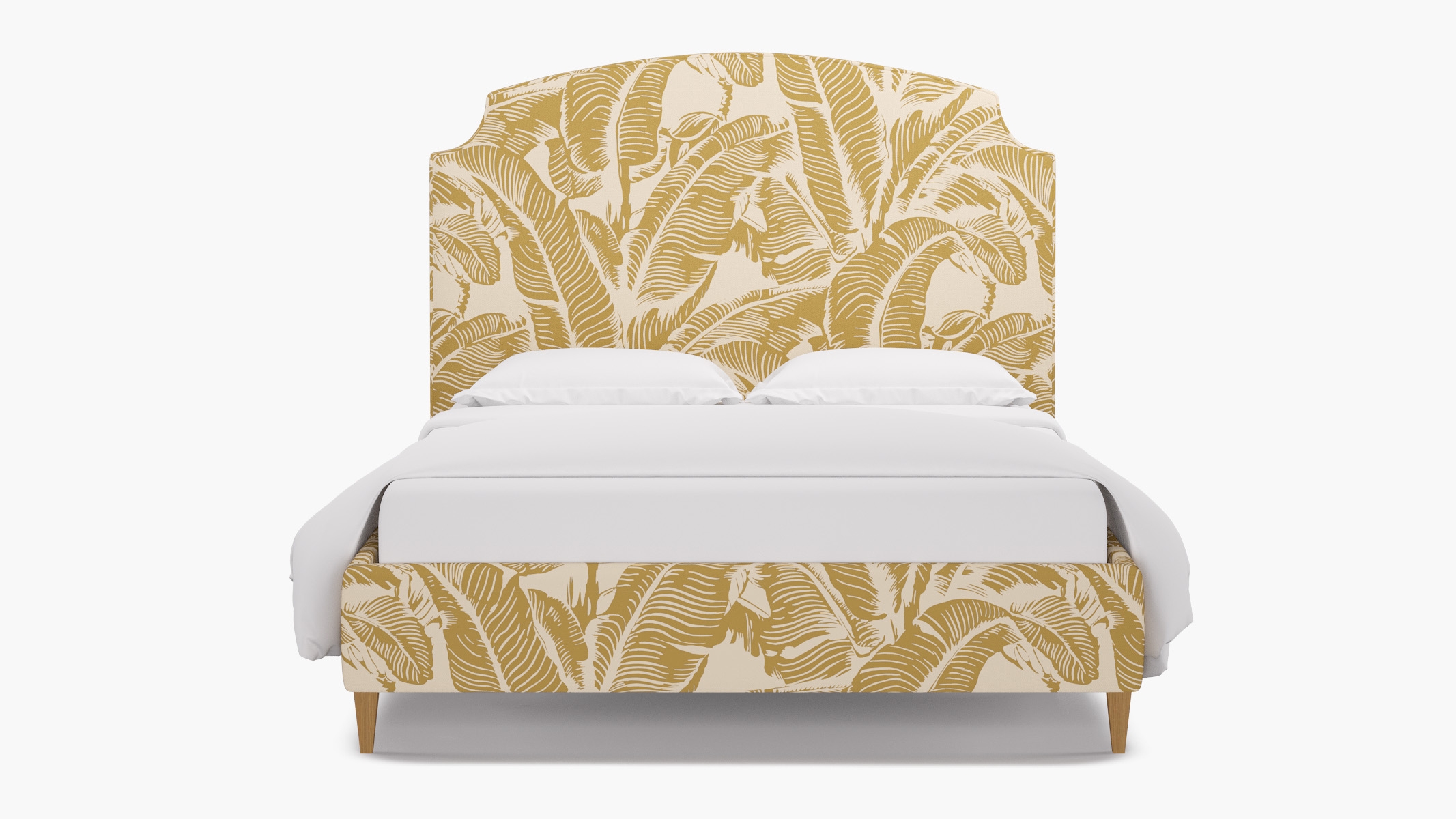 Cove Bed, Ochre Martinique® Encore, Natural Square Tapered Leg, King - Image 0