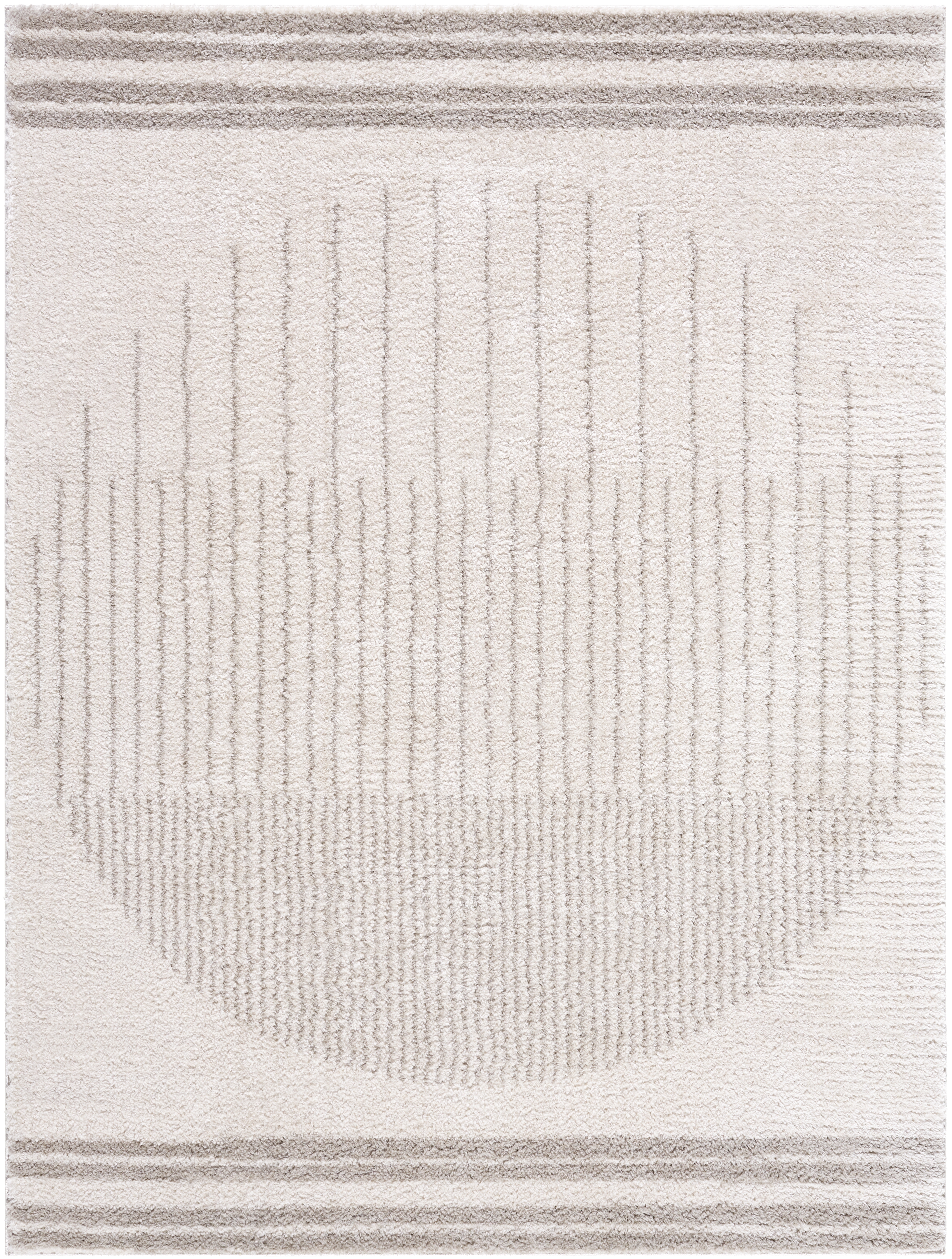 Fossay Shag Beige Indoor 2'7" x 7'3" Machine Woven Rug - Image 0