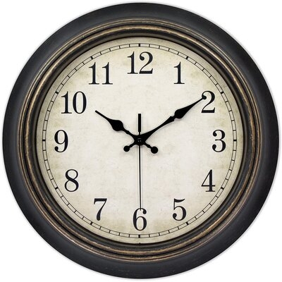 Retro Wall Clock, Silent Non Ticking Battery Operated Movement, Home/Wall Decor, Easy To Read, Decorate Bedroom/Living Room/Office With Arabic/Roman - Image 0