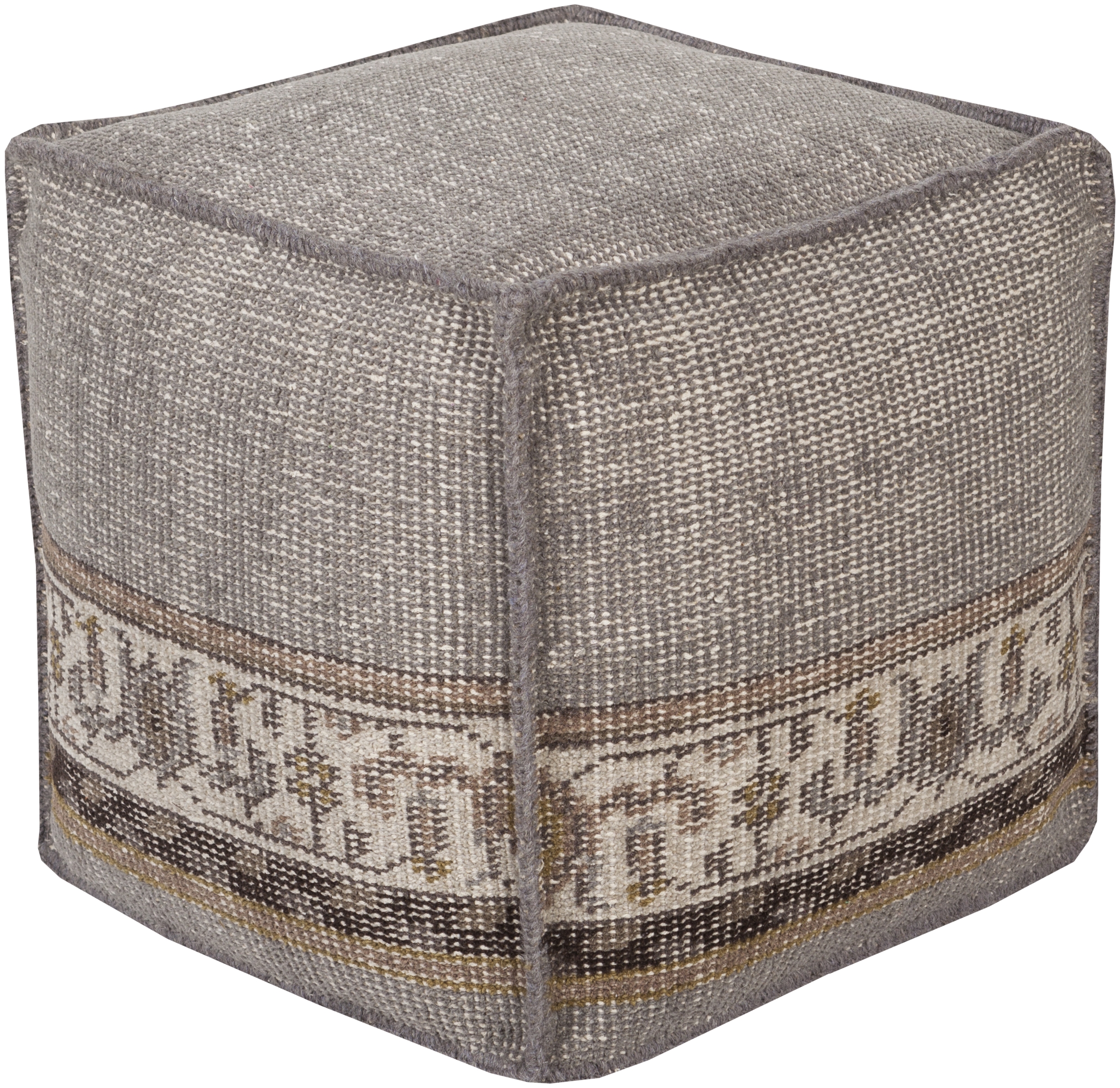 Zahra Hand Knotted Pouf - Image 0