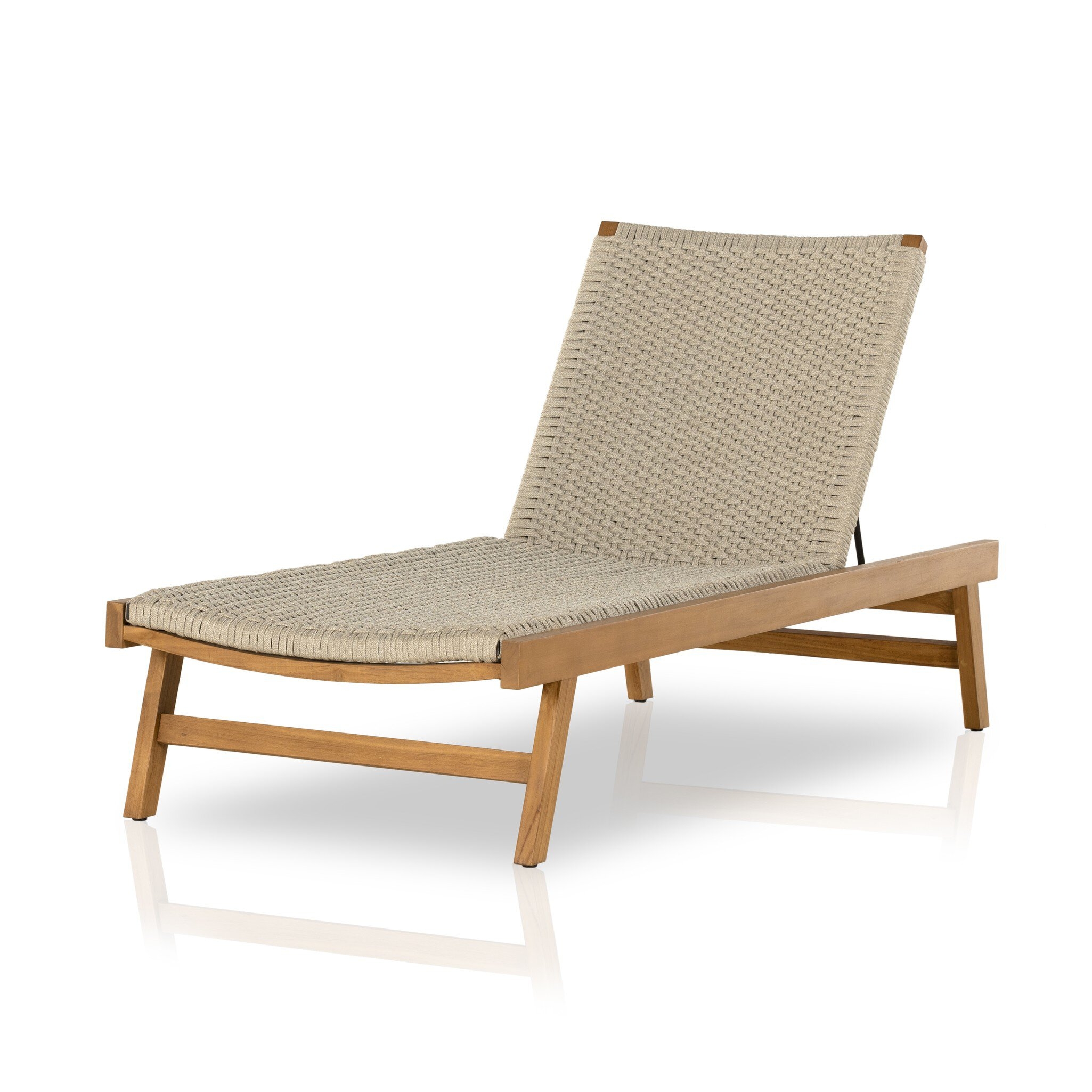 Delano Outdoor Chaise - Natural Teak-FSC - Image 0