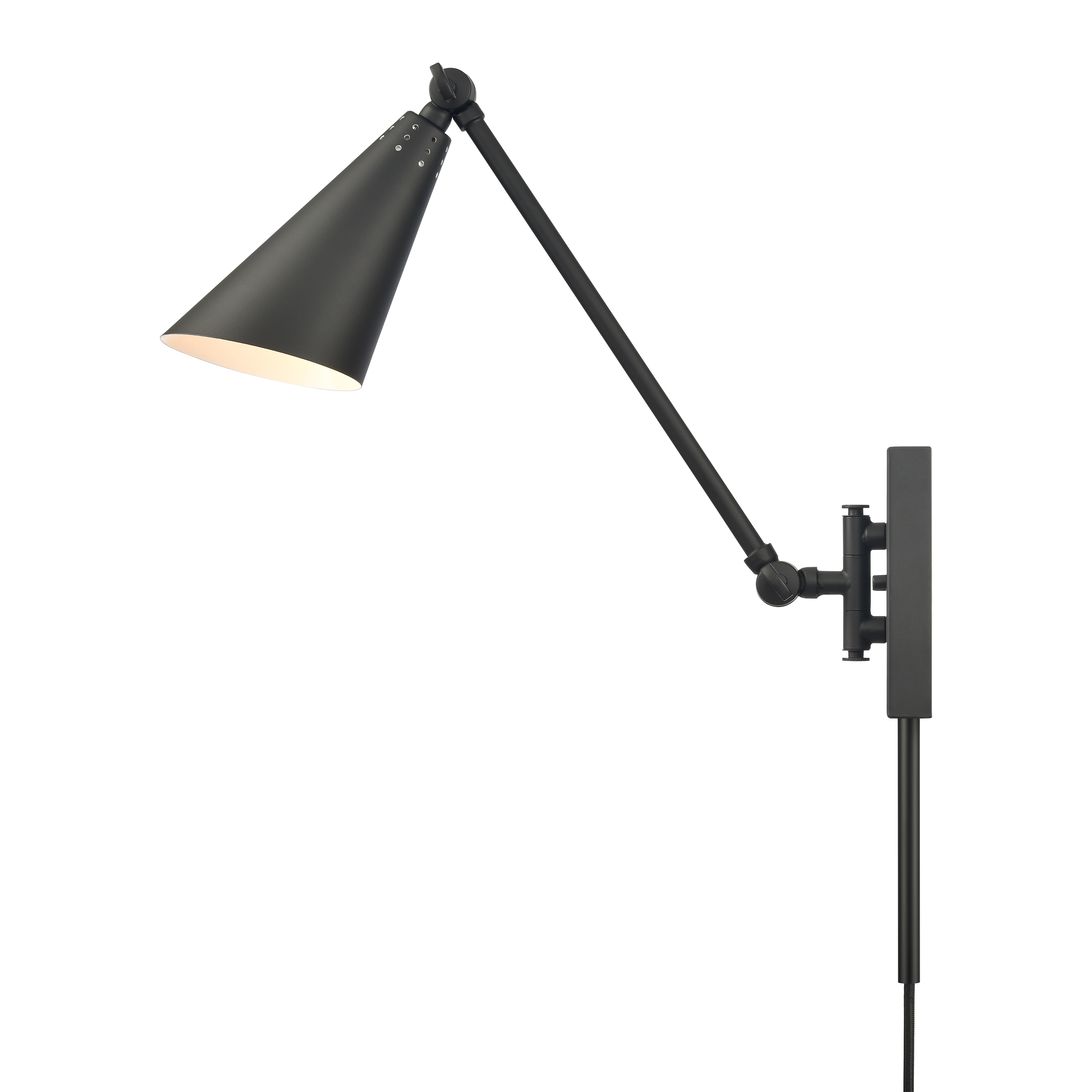 Whitmire 10.5'' High 1-Light Plug-In/Hardwire Sconce - Matte Black - Image 3