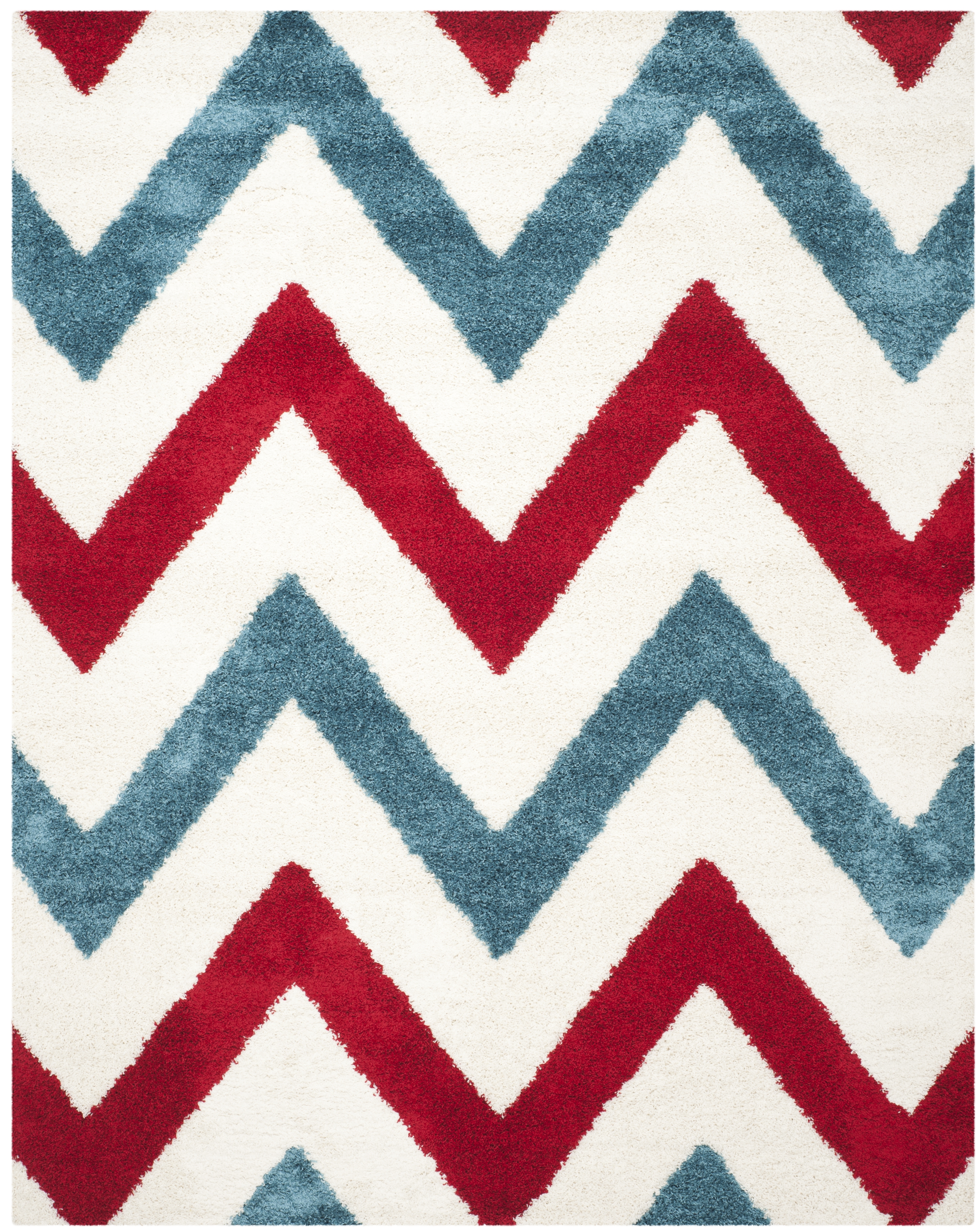 Arlo Home Woven Area Rug, SGK564B, Ivory/Red,  8' X 10' - Image 0
