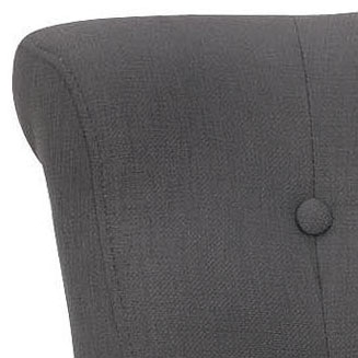Arion 21''H Linen Ring Chair - Nickel Nail Heads (Set Of 2) - Charcoal/Cherry Mahogany - Safavieh - Image 5