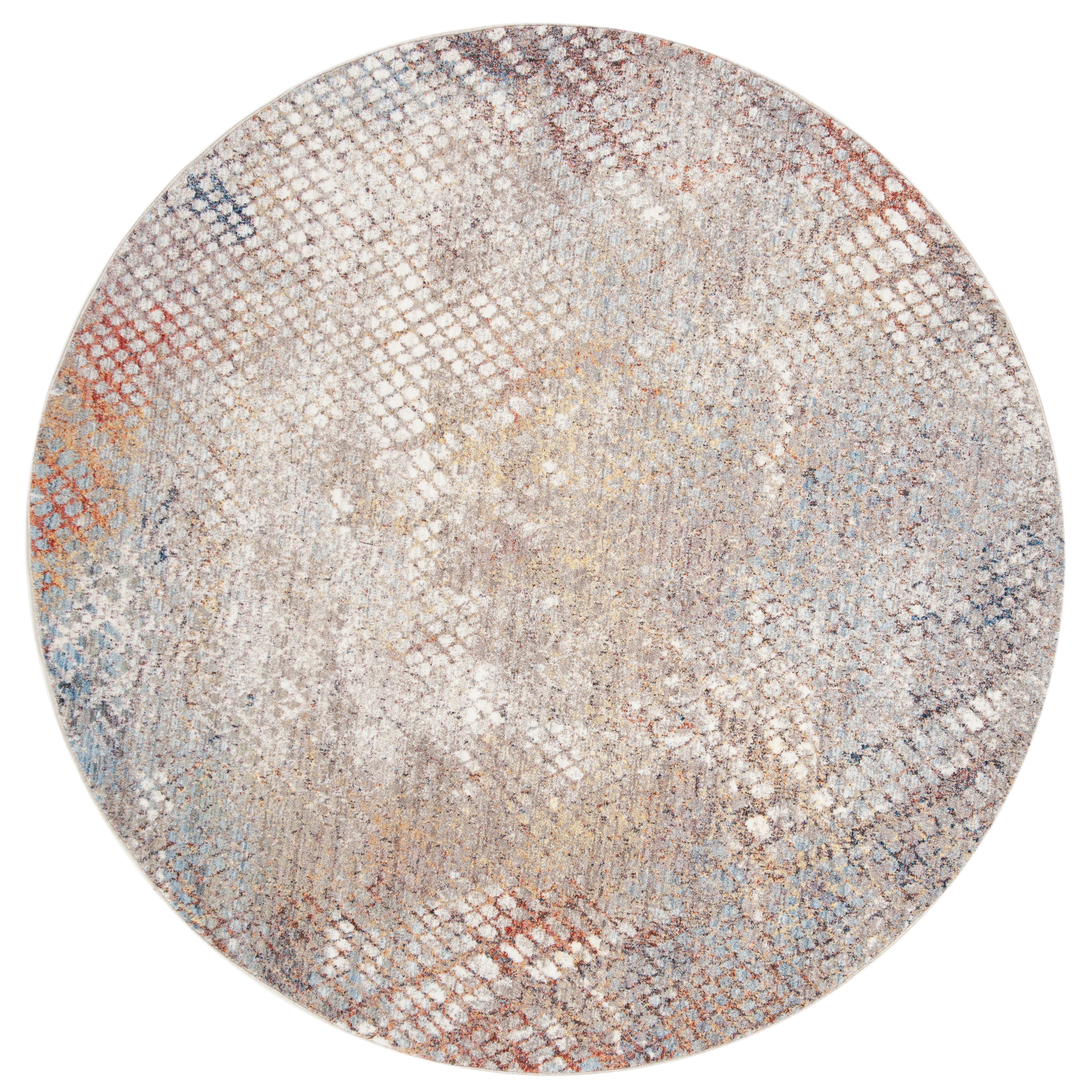 Arlo Home Woven Area Rug, MNY655A, Grey/Gold,  7' X 7' Round - Image 0
