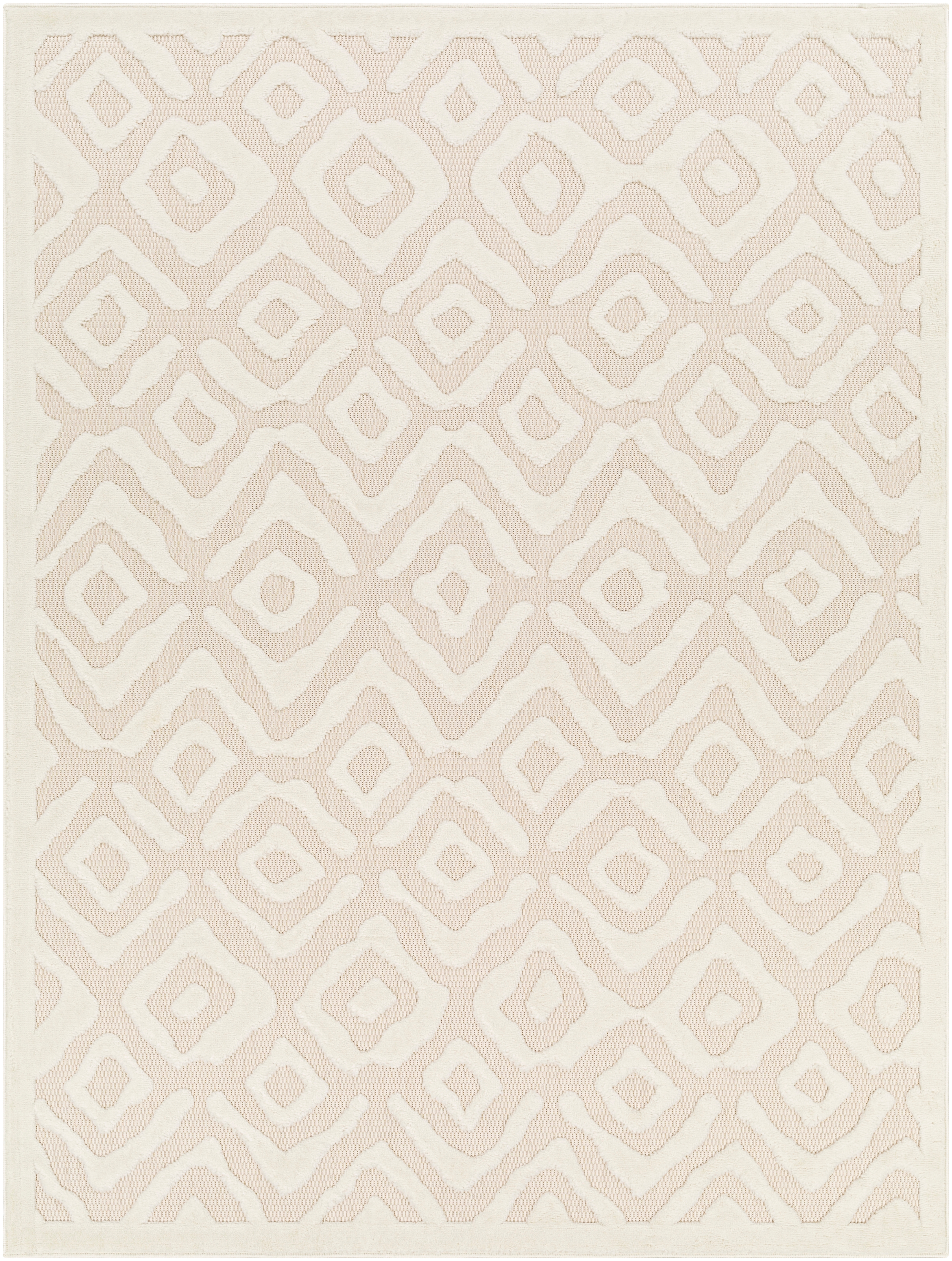 San Diego Beige Outdoor 9'2" x 12' Machine Woven Rug - Image 0