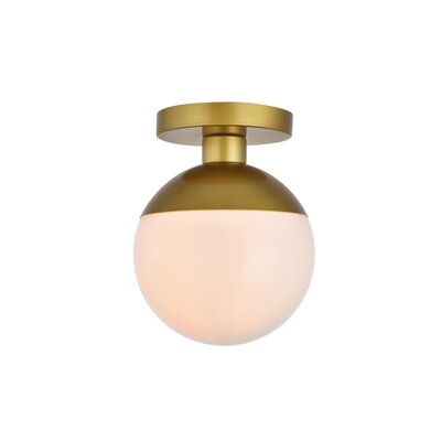 Emil 1-Light Simple Globe Semi Flush Mount - Image 0