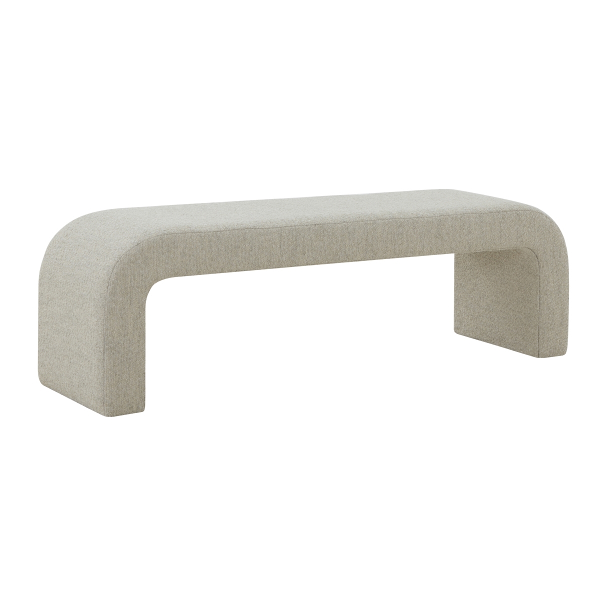 Caralynn Upholstered Bench - Light Brown - Image 2