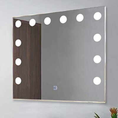 Hollywood Vanity Mirror With 12 Led Lights And Touch Control Dimmer, Bathroom Mirror With Lights, Lighted Makup Mirror For Bedroom Bathroom, 3 Color Lighting Modes - Image 0